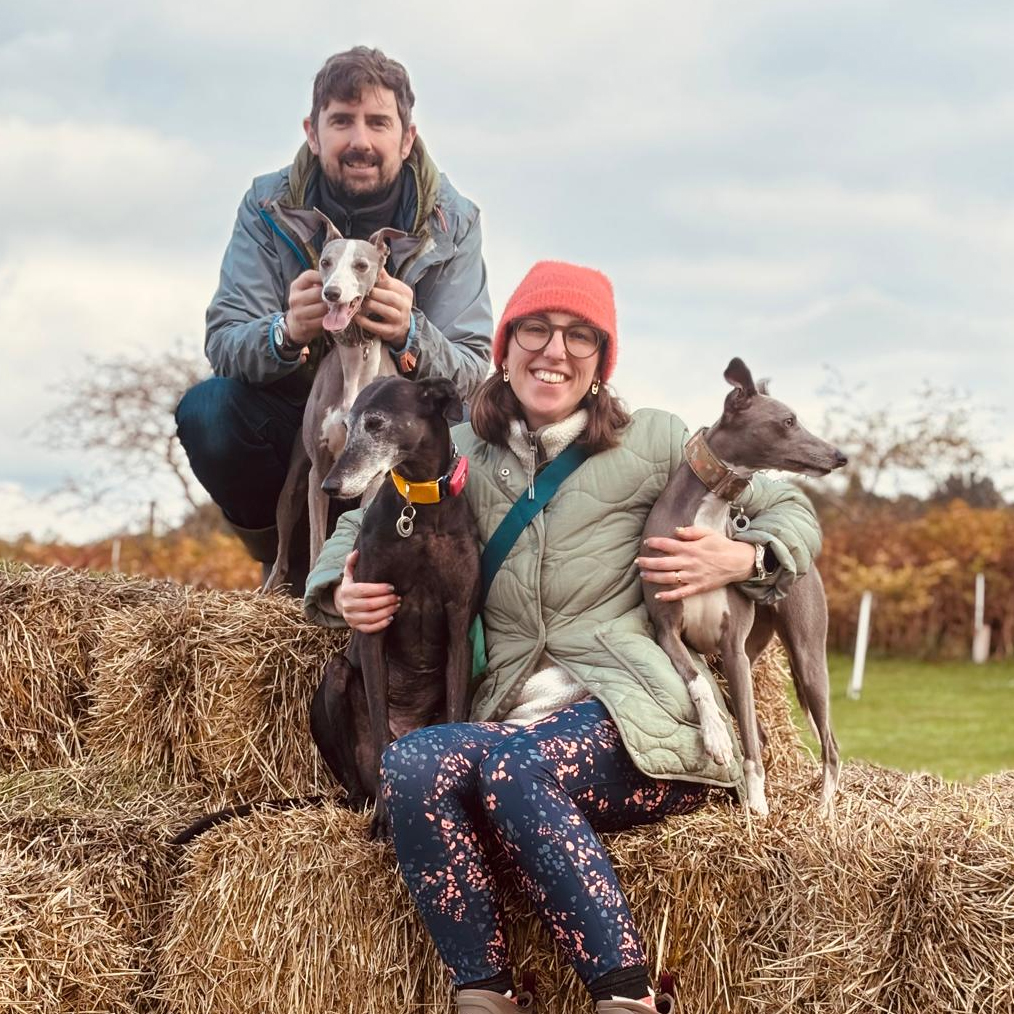 Founder Shane Prendergast and his wife, Kim and three dogs, Margo, Ivy and Mouse.